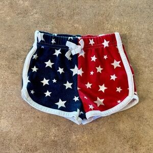 Way to Celebrate- Kids Star-Patterned Red and Blue Shorts, Size 6-9M